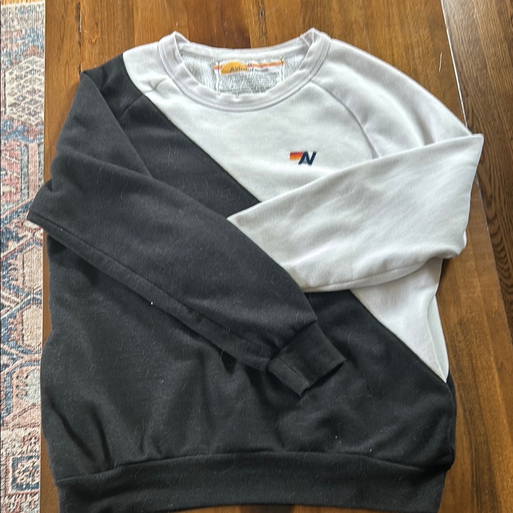 Aviator Nation Black and Gray Sweatshirt